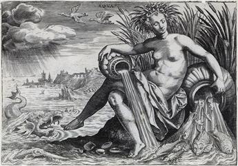 JOHANNES SADELER (after Maerten de Vos) The Four Elements